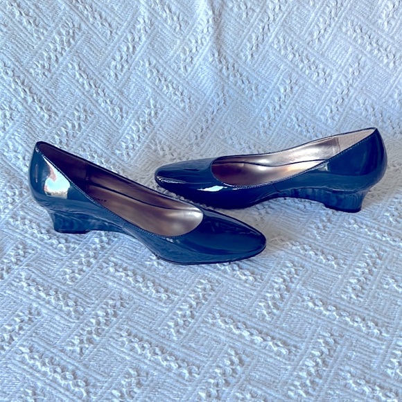 Etienne Aigner Blue Wedge Shoes 8m - Picture 4 of 7